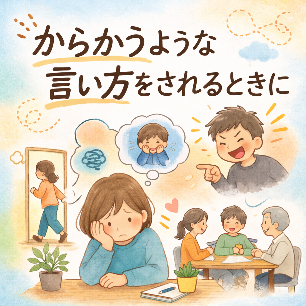 からかうような言い方をされるときに